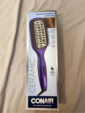 Conair Ceramic Straightening Brush — Purple